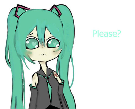 Hatsune Miku Pleading